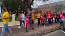 Teachers from public and private schools joint protest march at Dubbo NSW, 30 June 2022
