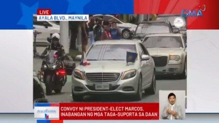 Convoy ni President-elect Bongbong Marcos, papunta na sa National Museum mula sa Malacañang Palace