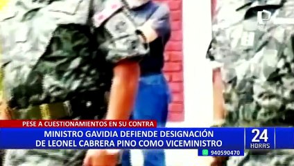 Leonel Cabrera: Cuestionan designación de viceministro de Defensa