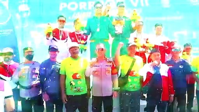 Kapolres Situbondo TINJAU PENGAMANAN PORPROV VII JAWA TIMUR CABOR VOLI PANTAI DI PASIR PUTIH SITUBONDO