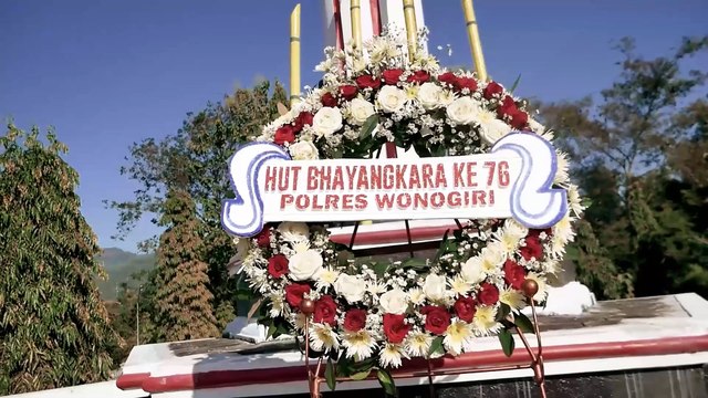 Menyambut peringatan HUT Ke-76 Bhayangkara Kapolres Wonogiri Ziarah ke TMP Kusuma Bangsa Kabupaten Wonogiri