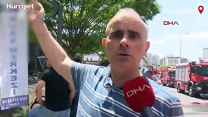 Başakşehir'de 4 katlı iş merkezinde yangın paniği