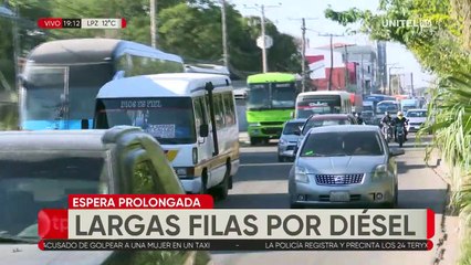 Filas por diésel, transportistas temen desabastecimiento en Santa Cruz, YPFB lo descarta