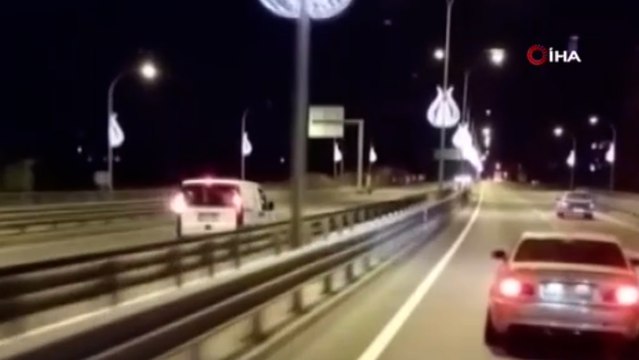Çevreyolunda ters yönde ilerleyerek tehlike saçtı