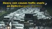 Heavy rain causes traffic snarls on Delhi-Gurgaon Highway
