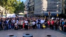 Minuto de silencio en memoria de las víctimas del atentado de Las Ramblas