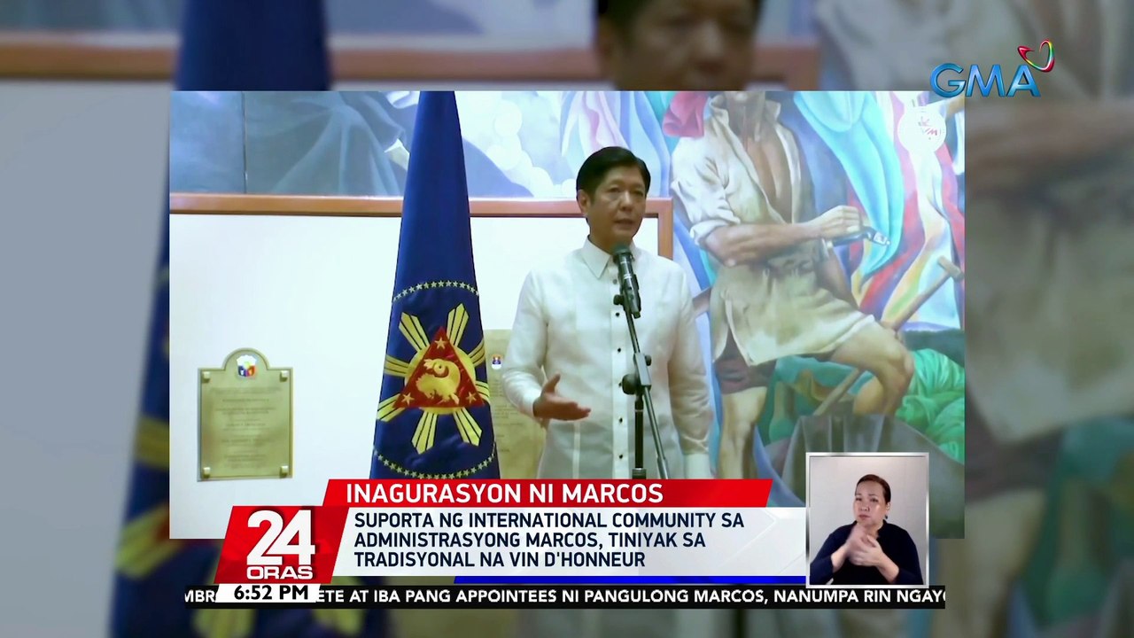 Suporta ng international community sa administrasyong Marcos, tiniyak sa tradisyonal na vin d'honneur | 24 Oras