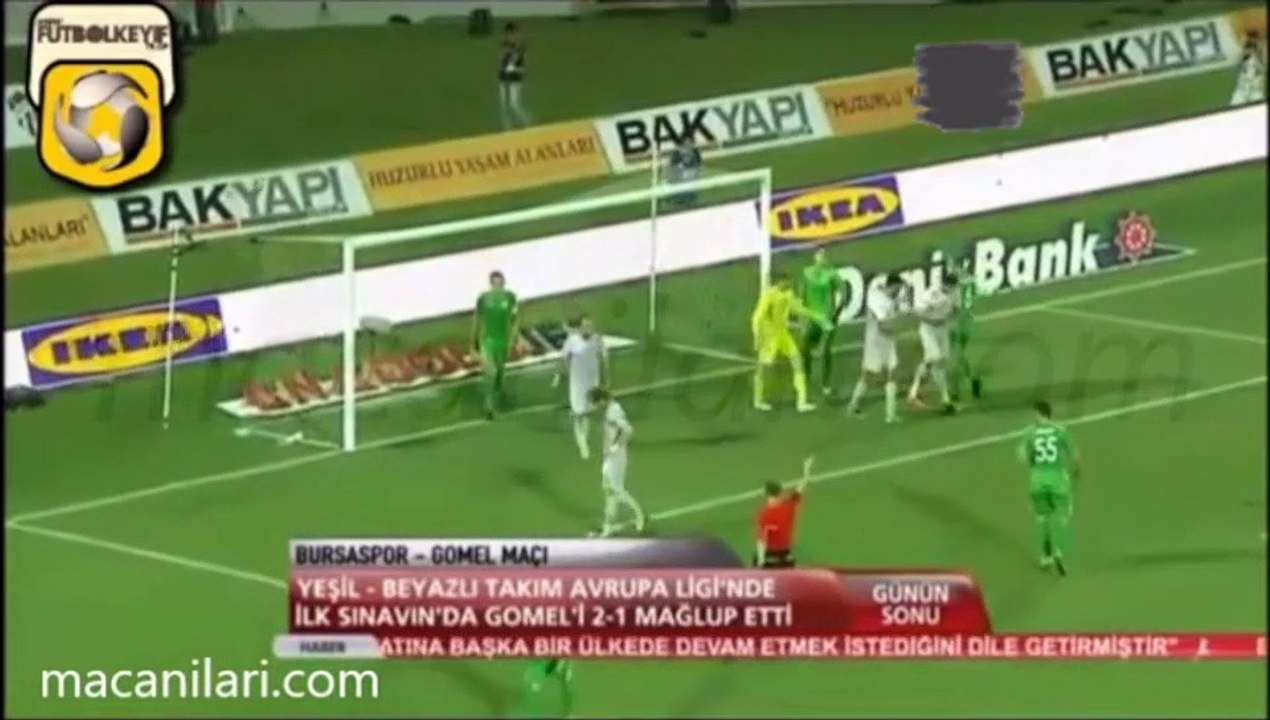 Bursaspor 2-1 FC Gomel 28.07.2011 - 2011-2012 European League 3rd Qualifying Round 1st Leg
