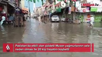 Pakistan’ı sel vurdu: 20 ölü