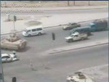 Tank Crashes A Car