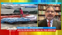 Economista explica efectos en Bolivia por la caída del peso argentino