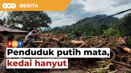Banjir Baling: Penduduk putih mata, rumah musnah, kedai hanyut