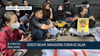 Soroti RKUHP, Mahasiswa di Malang Turun ke Jalan