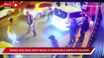 Beşiktaş'ta izinsiz afiş asan grup, bıçak ve sopalarla zabıtaya saldırdı