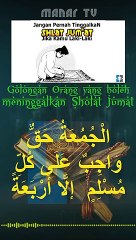 Golongan Orang yang boleh Meninggalkan Sholat Jum'at #shorts