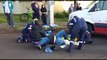 Motociclista fica ferido em batida violenta na Rua Europa