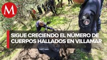Aumentan a 20 los cuerpos hallados en fosas clandestinas de Villamar, Michoacán