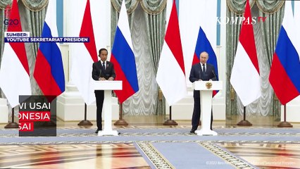 [FULL] Pernyataan Jokowi Usai Ketemu Putin: Indonesia Ingin Perang Selesai