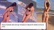 Naiara Azevedo surpreende seguidores ao surgir de biquíni fio-dental e barriga trincada em praia. Fotos!