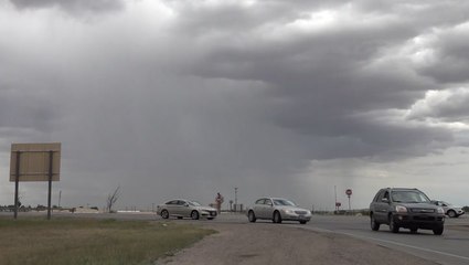 Monsoon storms developing across Wyoming and Colorado