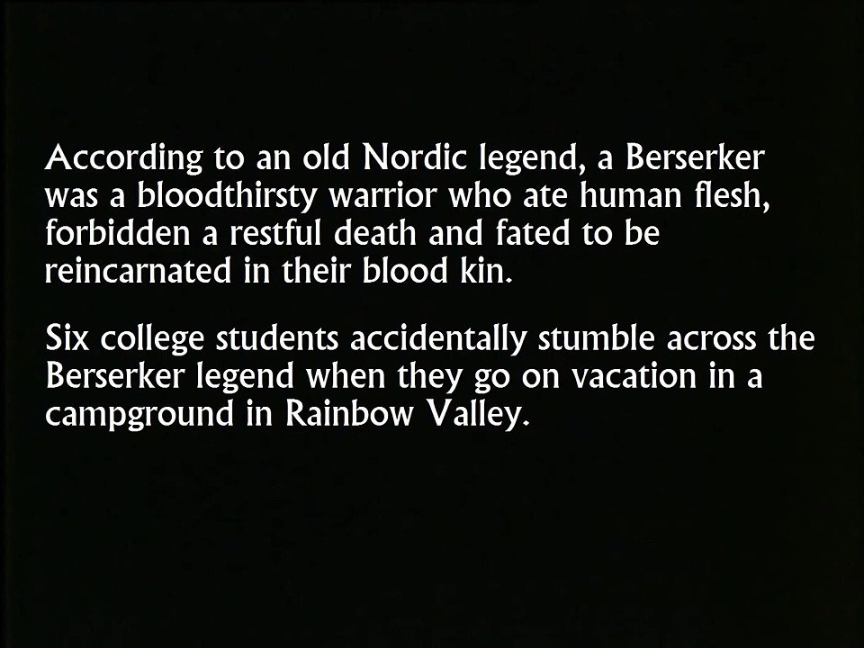 Berserker 1987 movie trailer