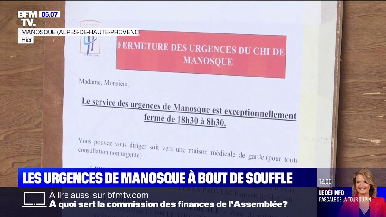 Crise de l'hôpital: à Manosque, le service des urgences sera fermé les nuits du 1er au 12 juillet faute de personnel