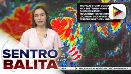 Bagyong Domeng, lumakas pa at isa nang Tropical Storm, ayon sa PAGASA; naturang bagyo posible din lumabas ng PAR bukas