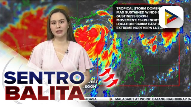 Bagyong Domeng, lumakas pa at isa nang Tropical Storm, ayon sa PAGASA; naturang bagyo posible din lumabas ng PAR bukas