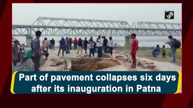 Part of pavement collapses six days after its inauguration in Patna
