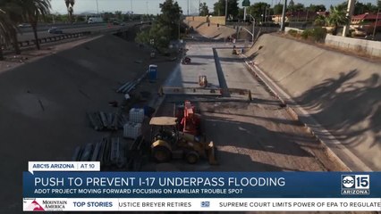 ADOT works to alleviate monsoon storm flooding on I-17 near Greenway Rd