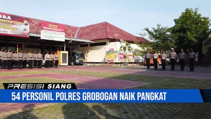 54 Personil Polres Grobogan Naik Pangkat