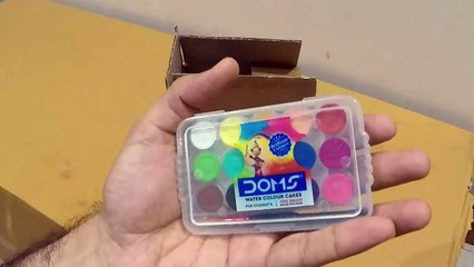Unboxing and Review of Doms Student Water Colour Cake 15 Shades