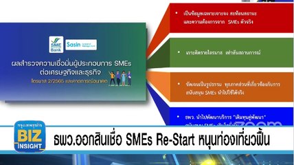 ธพว.ออกสินเชื่อSMEs Re-Start หนุนท่องเที่ยวฟื้น 