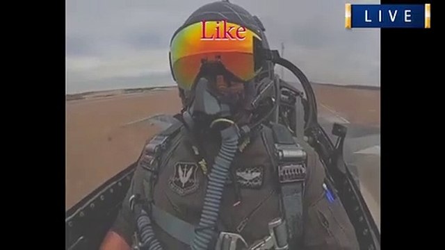 L'avion de chasse F-16 Fighting Falcon décolle de l'US Air Force