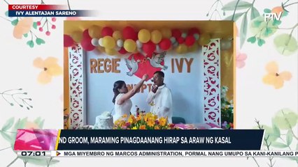 Kasal sa Antique, sinabayan ng malakas na ulan at pagbaha; Backhoe, nagsilbing bridal car