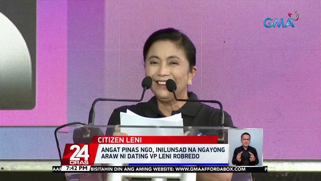 Angat Pinas NGO, inilunsad na ngayong araw ni dating VP Leni Robredo | 24 Oras