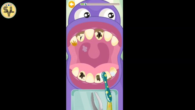 Dinosaur games for kids.. brush teeth dino.. educational games for boys and girls