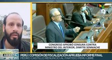 Comisión de Fiscalización aprueba acusación constitucional contra mandatario peruano