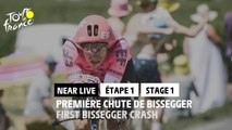 Première chute de Bissegger / First Bissegger crash - Near Live - Étape 1 / Stage 1 - #TDF2022