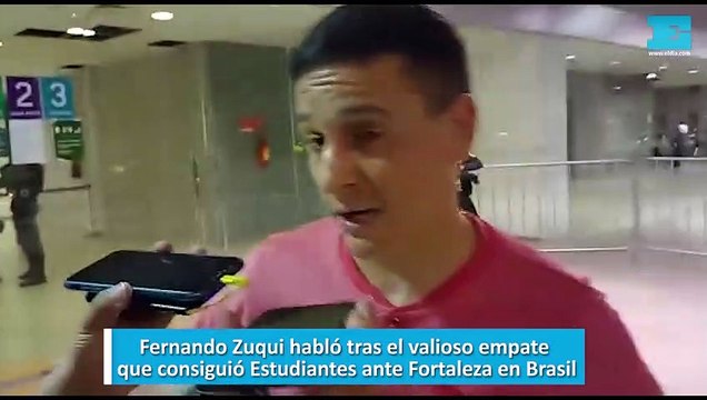 Fernando Zuqui habló tras el valioso empate que consiguió Estudiantes ante Fortaleza en Brasil