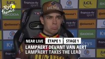 Lampaert devant Van Aert ! / Lampaert takes the lead! - Étape 1 / Stage 1 - #TDF2022