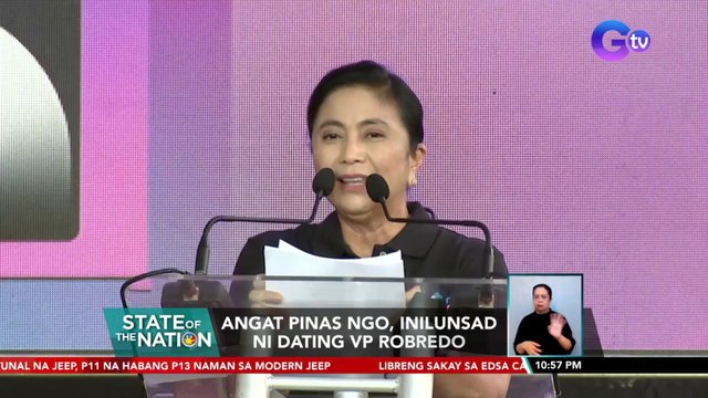 Angat Pinas NGO, inilunsad ni Dating VP Robredo | SONA