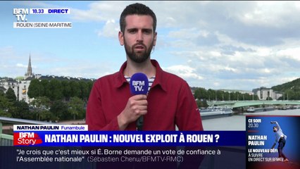 Nathan Paulin, funambule: "Dans cette traversée à Rouen il y a une dimension artistique et esthétique"