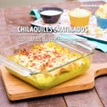 Chilaquiles gratinados con salsa de poblano y queso