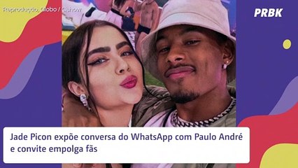 Jade Picon expõe conversa do WhatsApp com Paulo André e convite empolga fãs