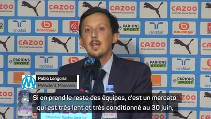Marseille - Longoria demande de la patience pour le mercato