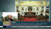 Perú: Defensa del Pdte. Castillo apela fallo del Poder Judicial de continuar proceso en su contra