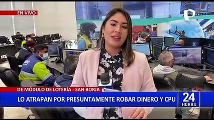 San Borja: recuperan dinero y CPU sustraído por sujeto que manipuló módulo de lotería