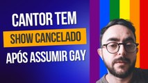 Cantor lamenta show cancelado em festival após revelar ser gay