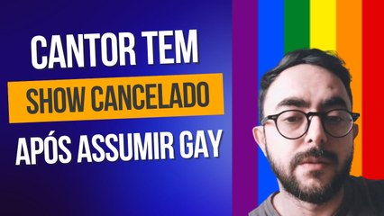 Cantor lamenta show cancelado em festival após revelar ser gay